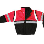 HI VIS  SAFETY JACKET WITH DETACHABLE SLEEVES