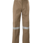 PANTALON EN GAB. 65% POLYESTER 35% ALGODON CON CINTA REFLEJANTE DE 2"
